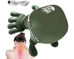 Schouder- en Nekmassager met Warmtefunctie – Elektrisch Massage Apparaat Rug, Nek & Schouders – Draadloze Shiatsu Massager – Oplaadbaar USB – Spierontspanner & Acupoint Massage