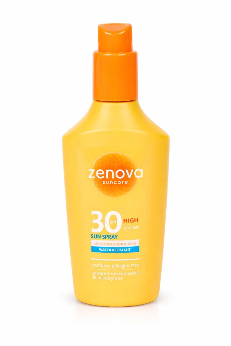 Zenova Zonnebrand Spray SPF 30 | Zonnebrand 200ML | Zonnespray Gevoelige Huid | Waterbestendig | Vegan Zonnebrand | Microplastic Vrij | Rif Vriendelijk | UVA UVB Bescherming | Sunscreen Spray | Zonnebrand Lotion | Zomer Bescherming