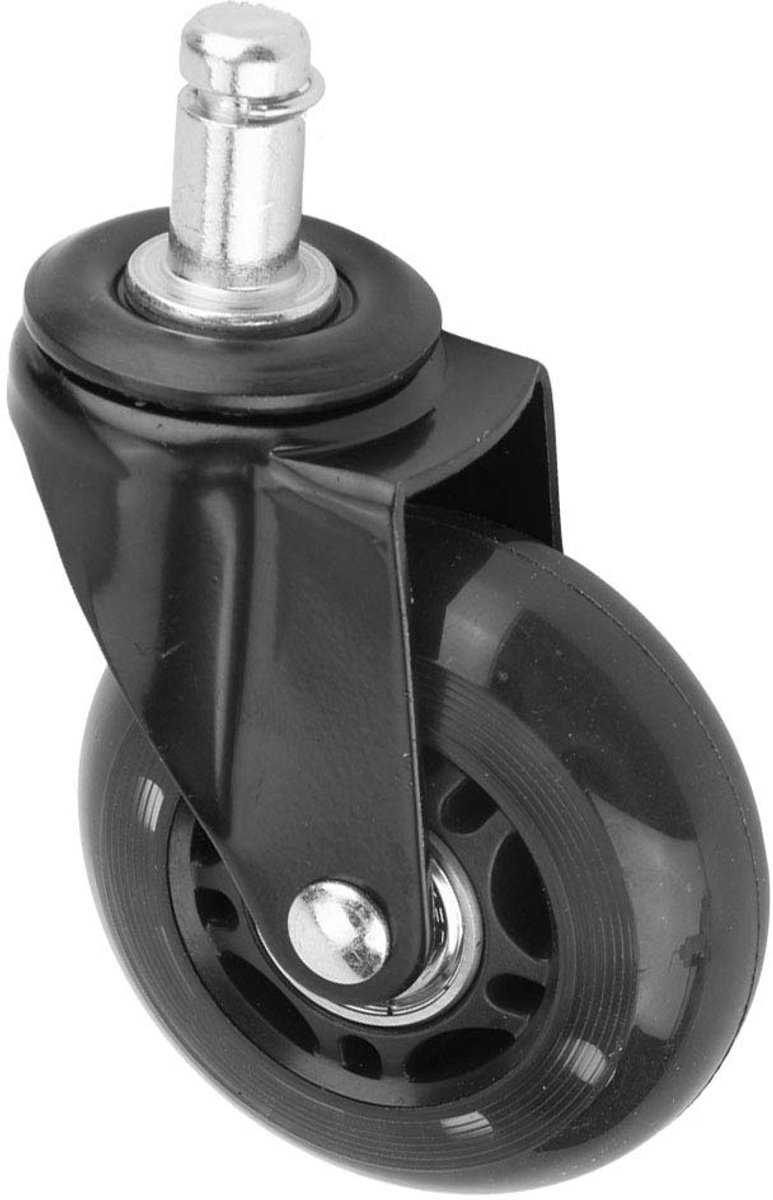 Zwenkwielen Set - Meubelwielen - Vloerbescherming - Dubbel Lager - 25 Inch - Zwart Transparant