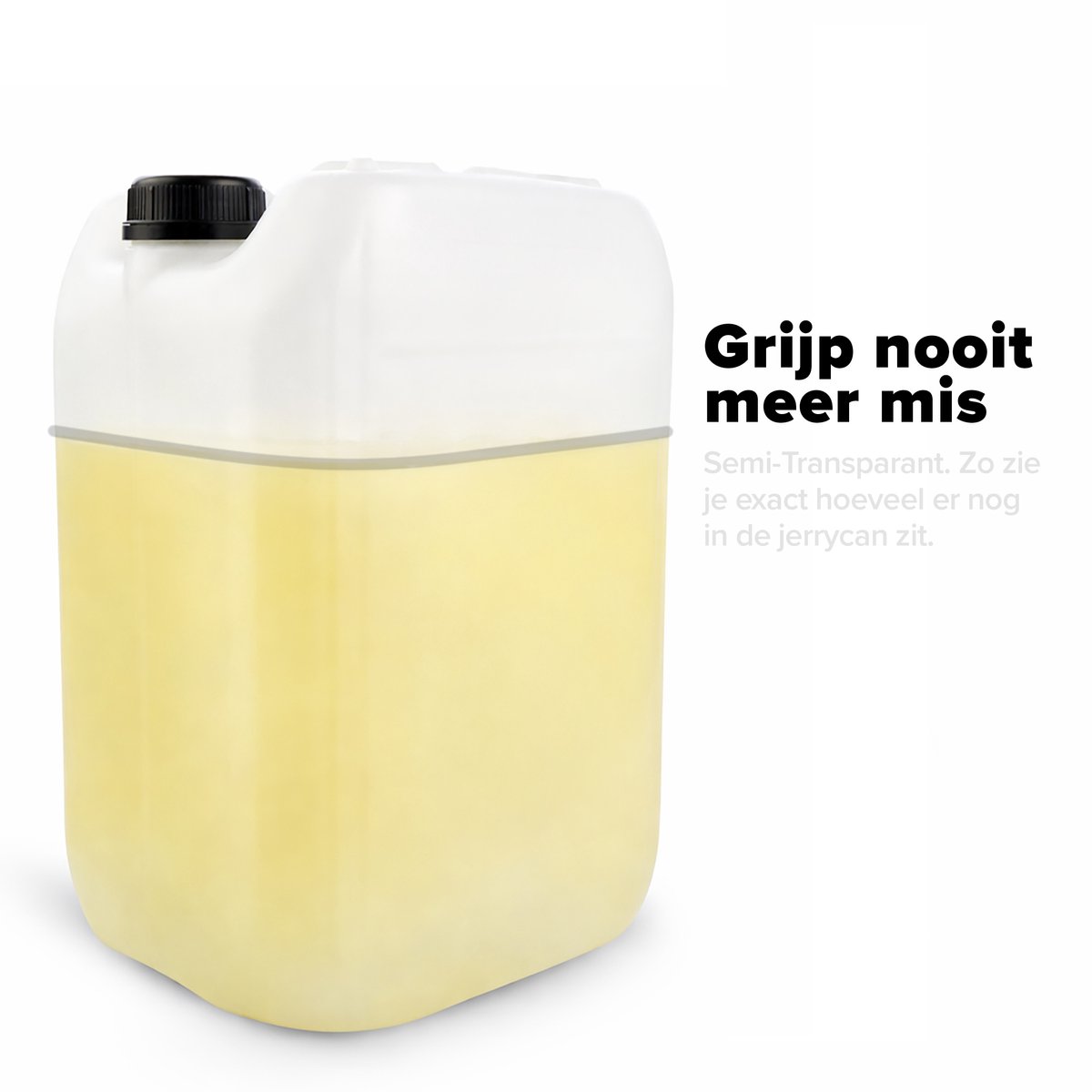 Jerrican Empilable 20 Litres Homologué ONU - PEHD Naturel Pour Essence, Diesel, Désinfection (20L)