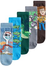 Next - Jongens - Set van 5 paar katoenrijke sokken met gelicenseerde figuurtjes - Blauw