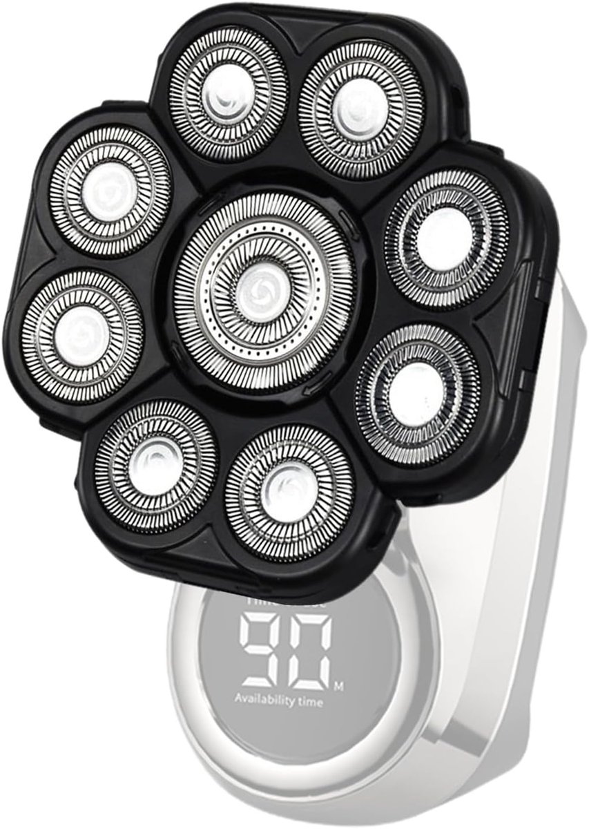 Universele scheerkoppen - Dubbele vervanging - Professionele verzorging - Geavanceerde precisietrimmer - 9 x 9 cm - Zilver Zwart