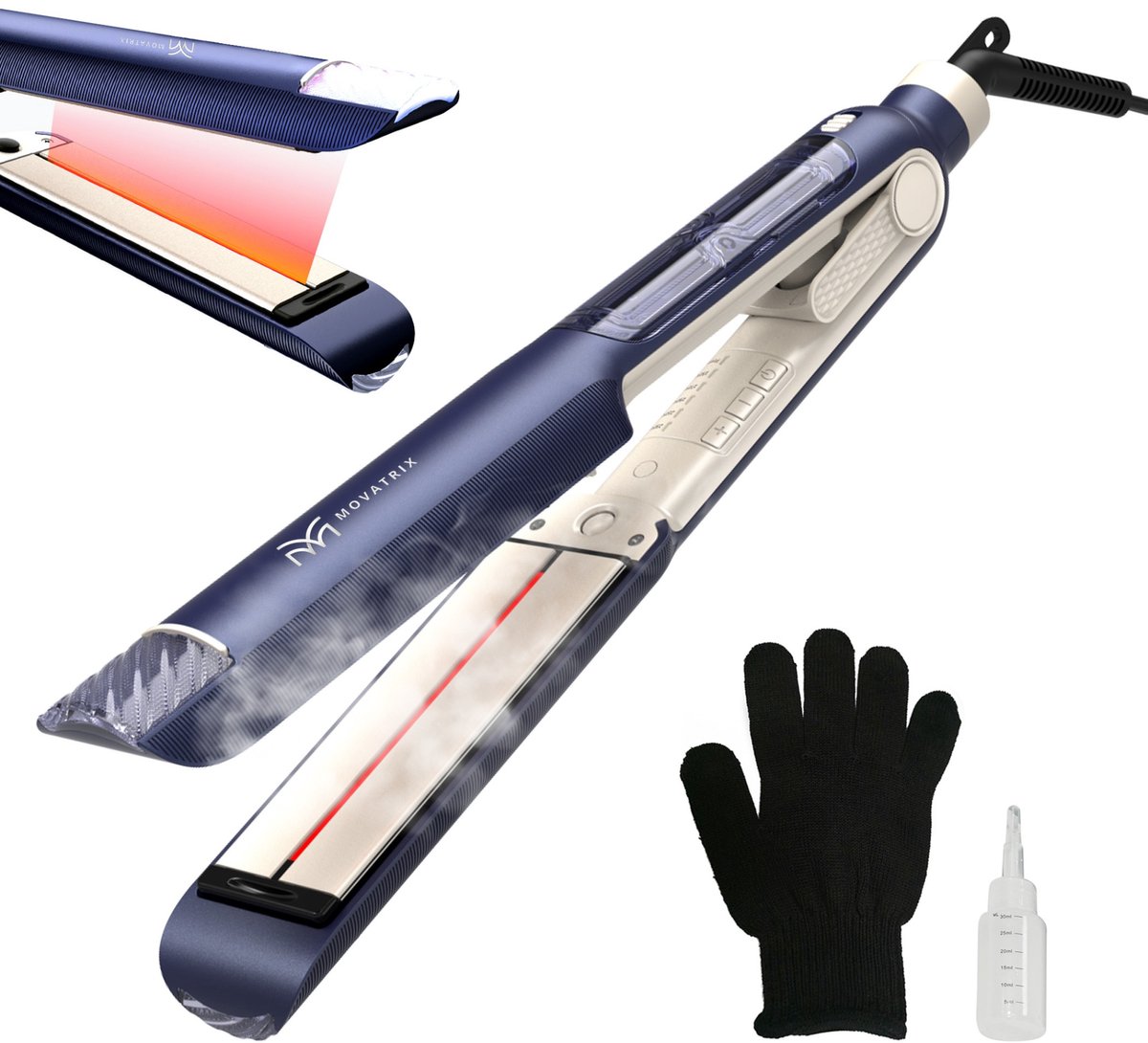 Movatrix Stoom Stijltang Professionele Stijltang met Keramische Platen - Movatrix - €79,95