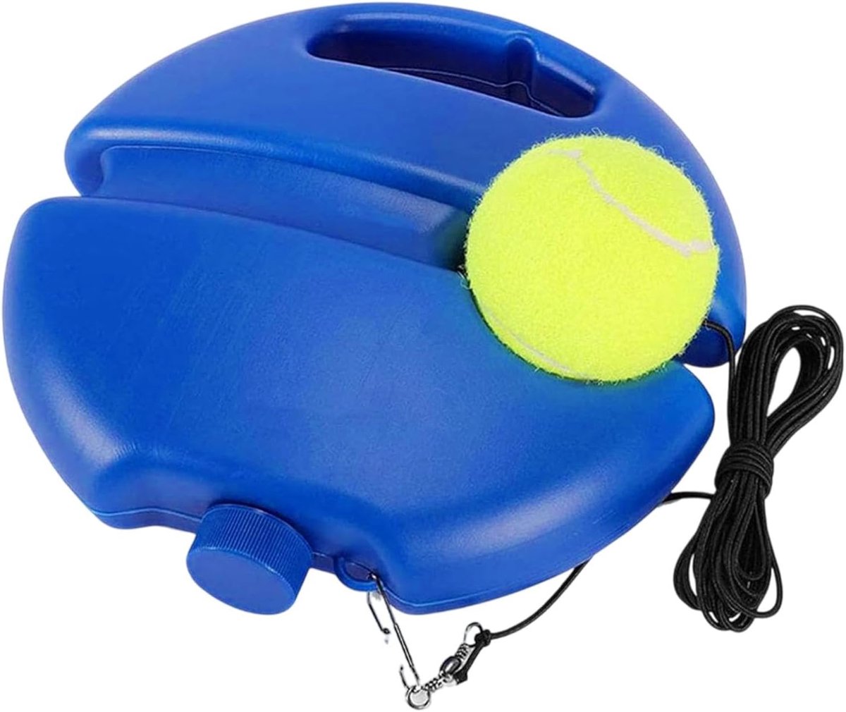 Tennis Rebounder - Solo Trainer - Vaardigheden Verbeteren - Draagbaar Ontwerp - 21x21x5 cm - Enkele Attribuut