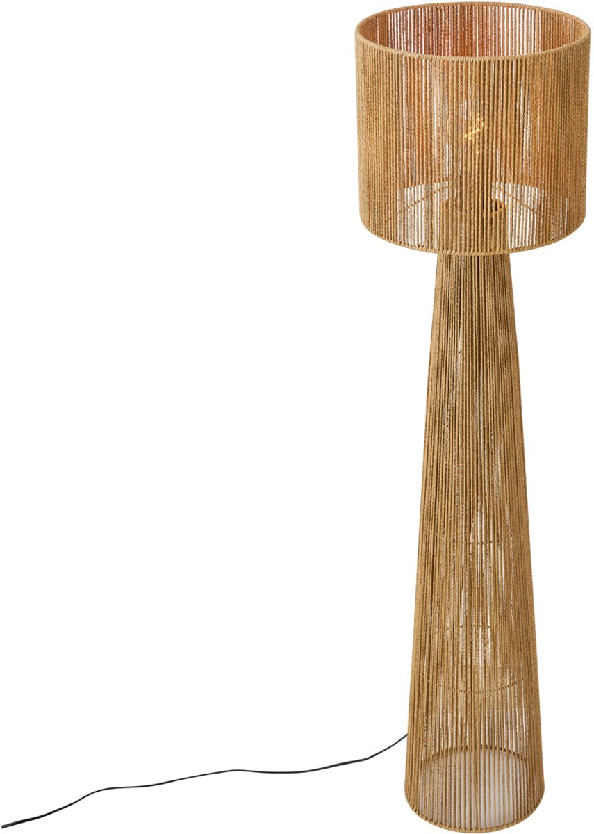 QAZQA dart - Japandi Vloerlamp | Staande Lamp - 1 lichts - H 145 cm - Naturel - Woonkamer thumbnail 2