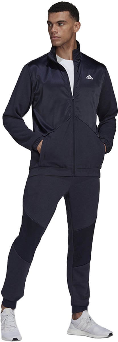 adidas Trainingspak Heren Satin French Terry Track Suit Zwart
