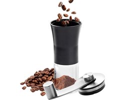 Koffiemolen Handmatig - Roestvrij Staal Molen - Verse Koffie Zetten - Keramische Molen - 11 x 7 x 15 cm