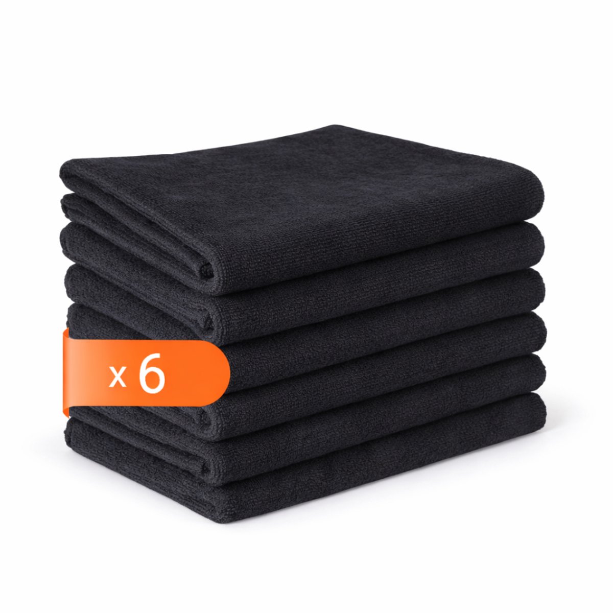 Tavas Harmonie Gastendoekjes 30x50 cm Zwart Set van 6 100% Katoen Gastenhanddoek Rechthoek Handdoek Keuken Hotelkwaliteit Gastendoek