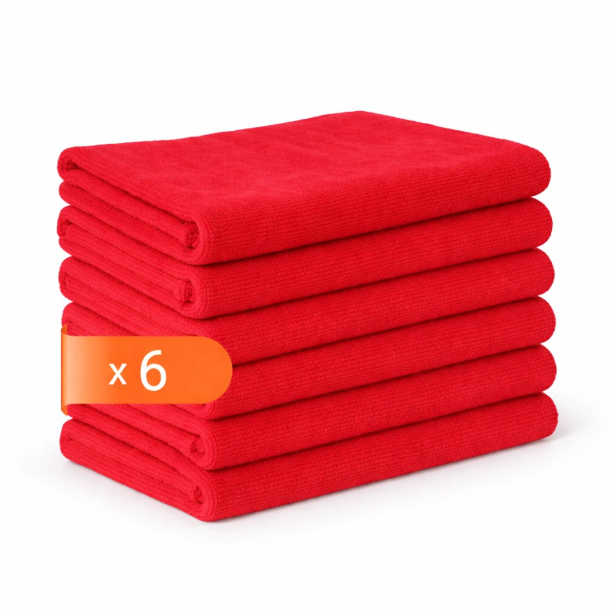 Tavas Harmonie Gastendoekjes 30x50 cm Rood Set van 6 100% Katoen Gastenhanddoek Rechthoek Handdoek Keuken Hotelkwaliteit Gastendoek
