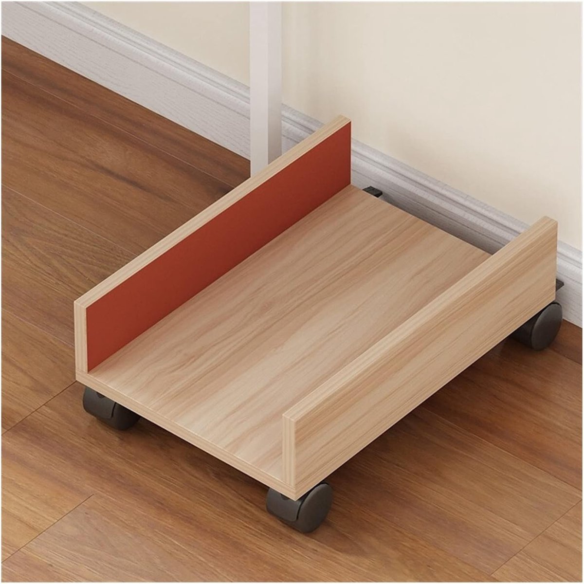 CPU Beugel - PC Stellage - Mobiele Computerstand - Met Zwenkwielen - 40x25x14cm - Zwart