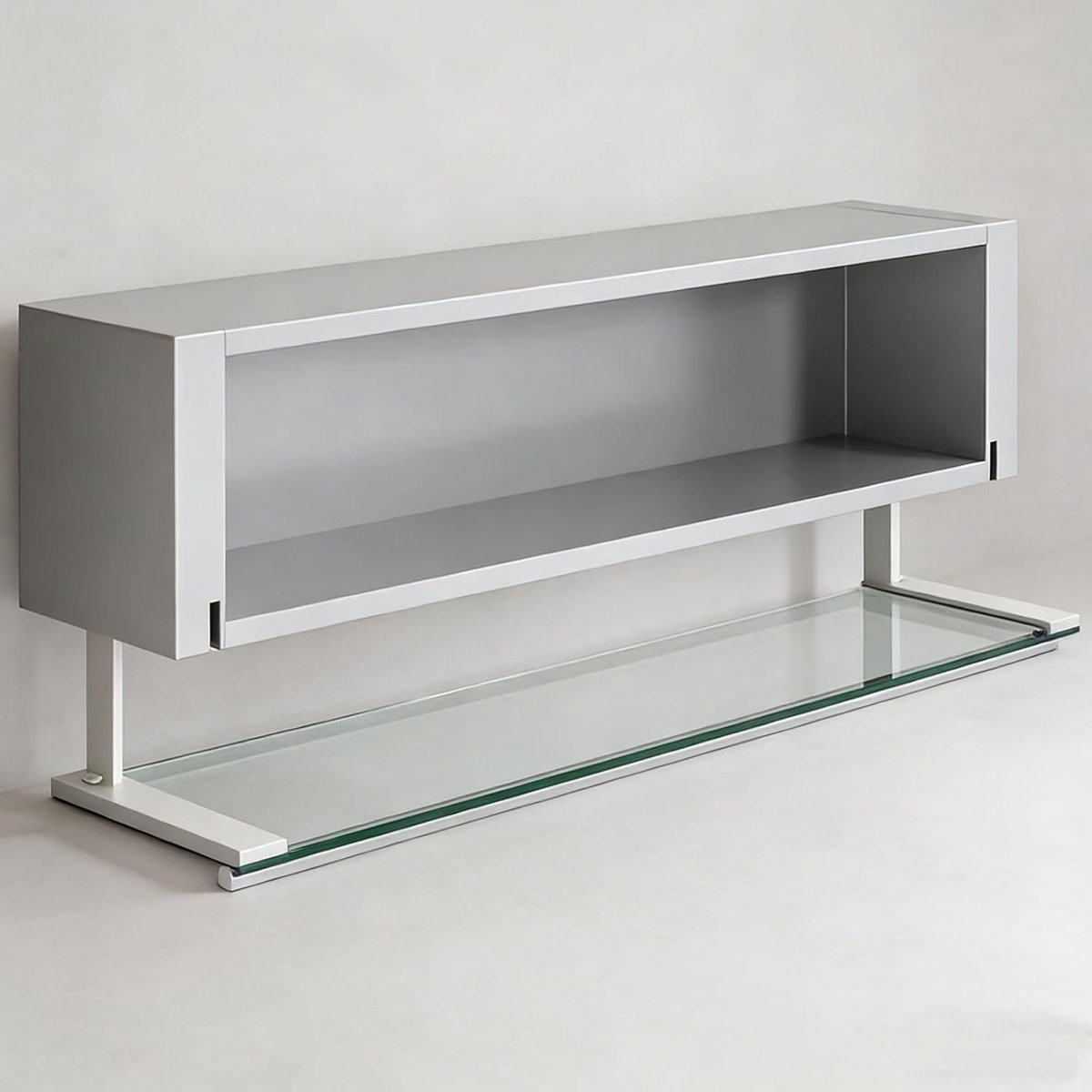 Wandkast Keuken - Opbergkast Vitrinekast - Organiseer Ruimte - Magnetische Trekdeur - 70 cm Breed - Wit