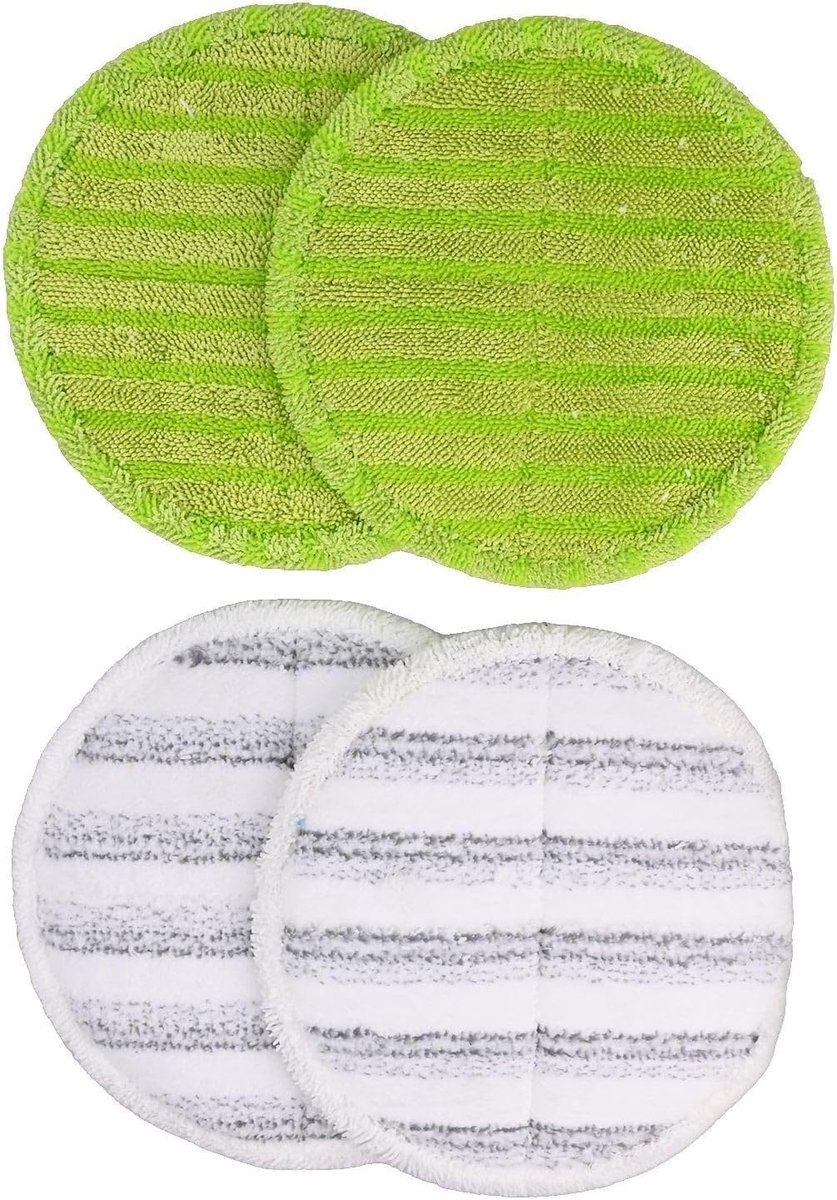 Microvezel Mop Pads - Reinigingsdoeken - Vloeren Reinigen - Herbruikbaar Wasbaar - 21 cm - Wit