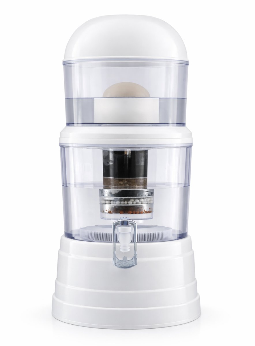 Vida Con Ventji® Waterfilter - Waterdispenser Met Filter - Waterzuiveraar - Waterfiltersysteem - Schoon Drinkwater - Draagbare Waterfilter - Met Toegevoegde Mineralen - Perfect voor Kantoor, Reizen & Thuisgebruik - 14 Liter