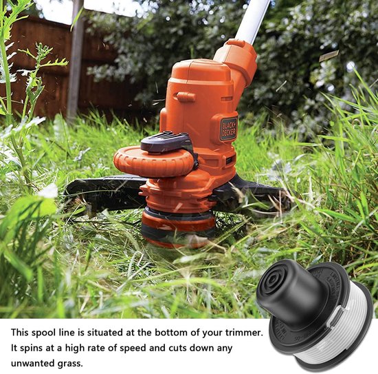 3 stuks grastrimmer spoel - Maaidraad - draadspoelen - geschikt voor BLACK+DECKER vervangende spoel en lijn voor GL250/GL310/GL360 - modellen 11M x 1,6MM van Merkloos	 — afbeelding 2