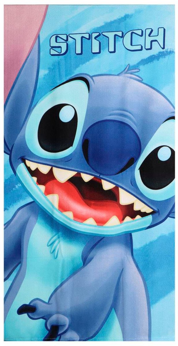 Disney Stitch Strandlaken 70x140 cm – Sneldrogend – Lichtgewicht Strandhanddoek – Kinderen