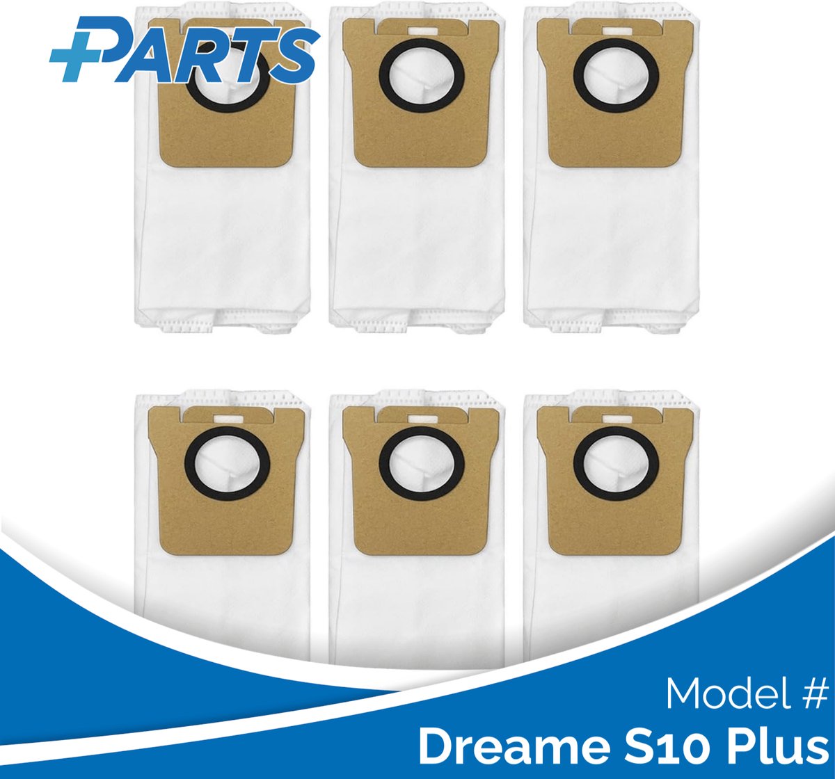 Dreame S10 Plus Stofzakken (6 Stuks, Plus.Parts® alternatief voor RDB3)