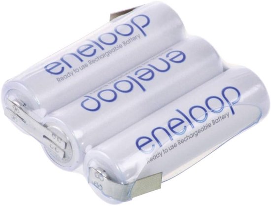 Oplaadbare NiMH Penlite batterijen 3.6V 1900mAh set 3 stuks met Z-soldeerlip voor camera en elektronica