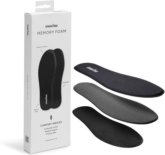 Semelles intérieures en mousse à mémoire de forme Springyard - Douces et confortables - Taille 39/40 - 1 paire