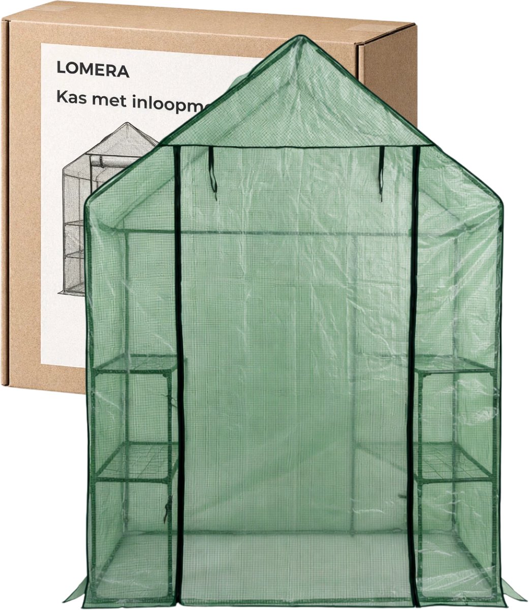 Lomera Kweekkas - Tuinkas - Broeikas - Plantenkas - Foliekas - Inloopkas - Tomatenkas - Serre - Kas - Inloopkas Tuin - Grote Kweekkas - Kweekkas met Deur - Kweekkas XXL – foto 3