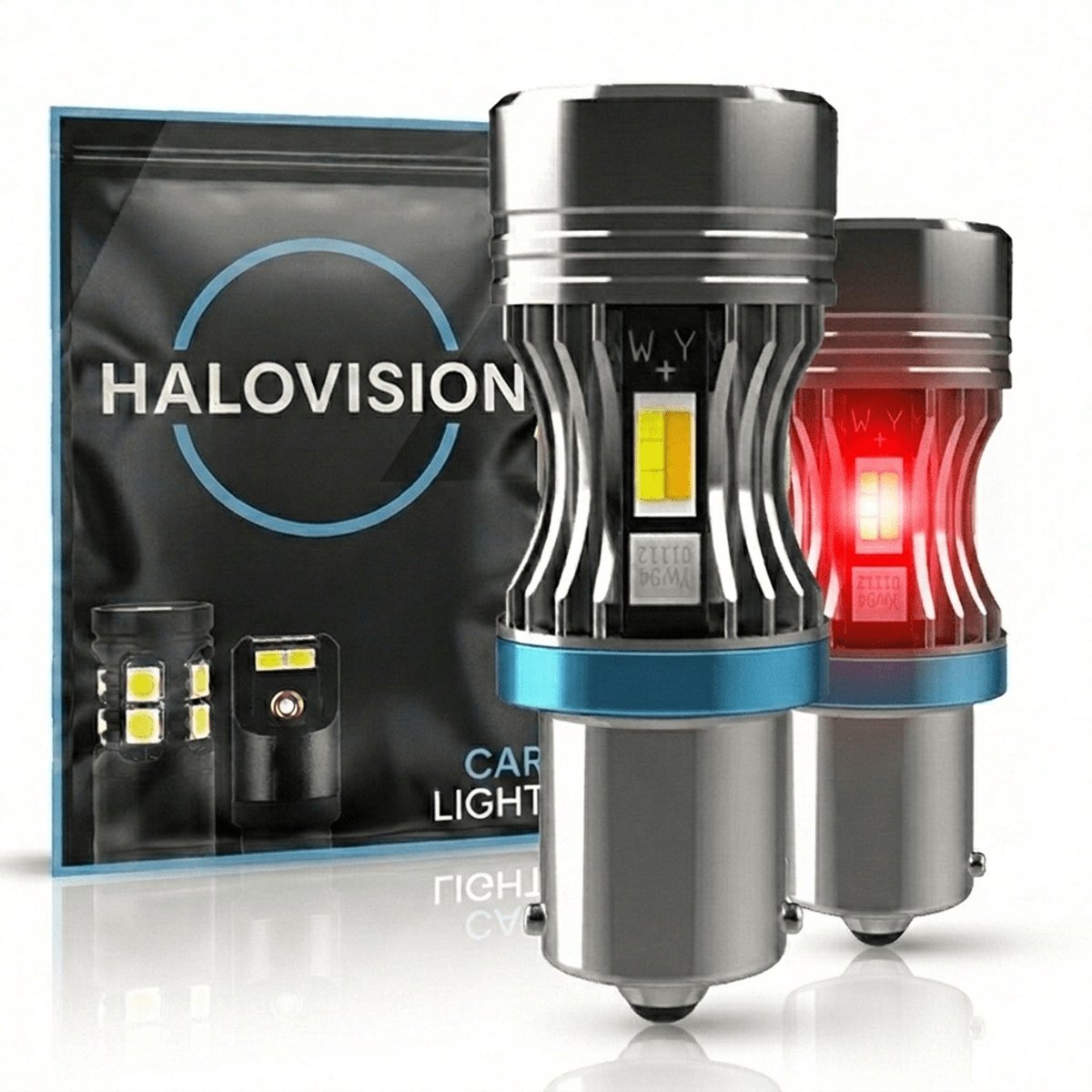 HaloVision Turbo LED BA15S P21W 1156 Fel Rood 30W - Krachtige Canbus Plug en Play Achterlicht en Remlicht LED Set van 2 Autolampen