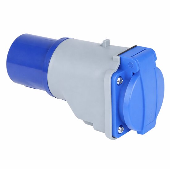 Adaptateur CEE 16A 230V IP44 – Adaptateur CEE vers Schuko – Prise de camping Compact 2P+E