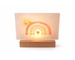 Sfeervolle LED Nachtlamp met Regenboogdesign – Warm & Rustgevend Licht