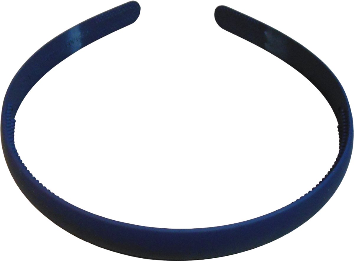 Diadeem siliconen smal donkerblauw