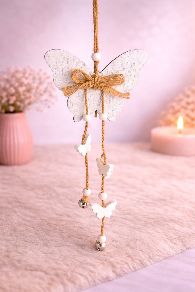 Sierlijke Vlinderhanger met Belletjes | Viva Femme | Windgong