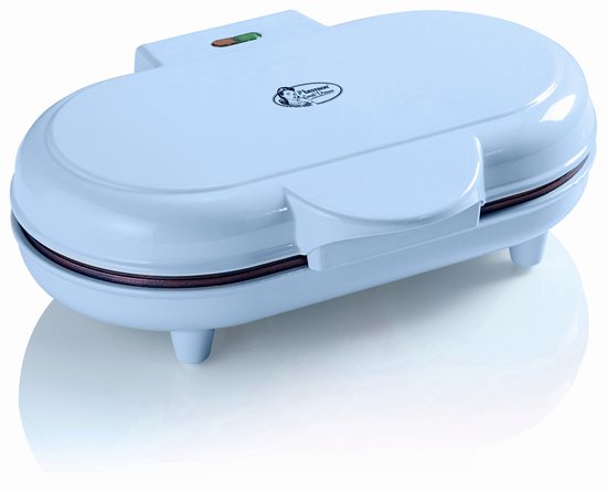 Bestron Wafelijzer - ADWM1000B - 1000W - 10 hartvormige wafels - Anti aanbaklaag - Blauw - 5 jaar garantie van Bestron — afbeelding 5