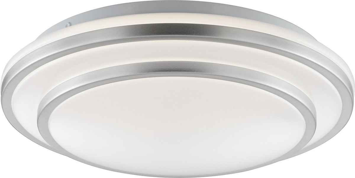 Brilliant Luciano - Plafondlamp - Ø 29.5 cm - LED 6W - 4000K - Zilver/Wit