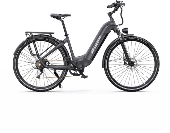 ONESPORT Elektrische Fiets OT05PRO - 810Wh Verwijderbare Batterij - 140km Actieradius - 28" Wielen - Shimano 7 Versnellingen - Hydraulische Schijfremmen - Aluminium Frame - LCD Display & APP - Elektrische Stadsfiets - Technisch grijs van ONESPORT — afbeelding 2