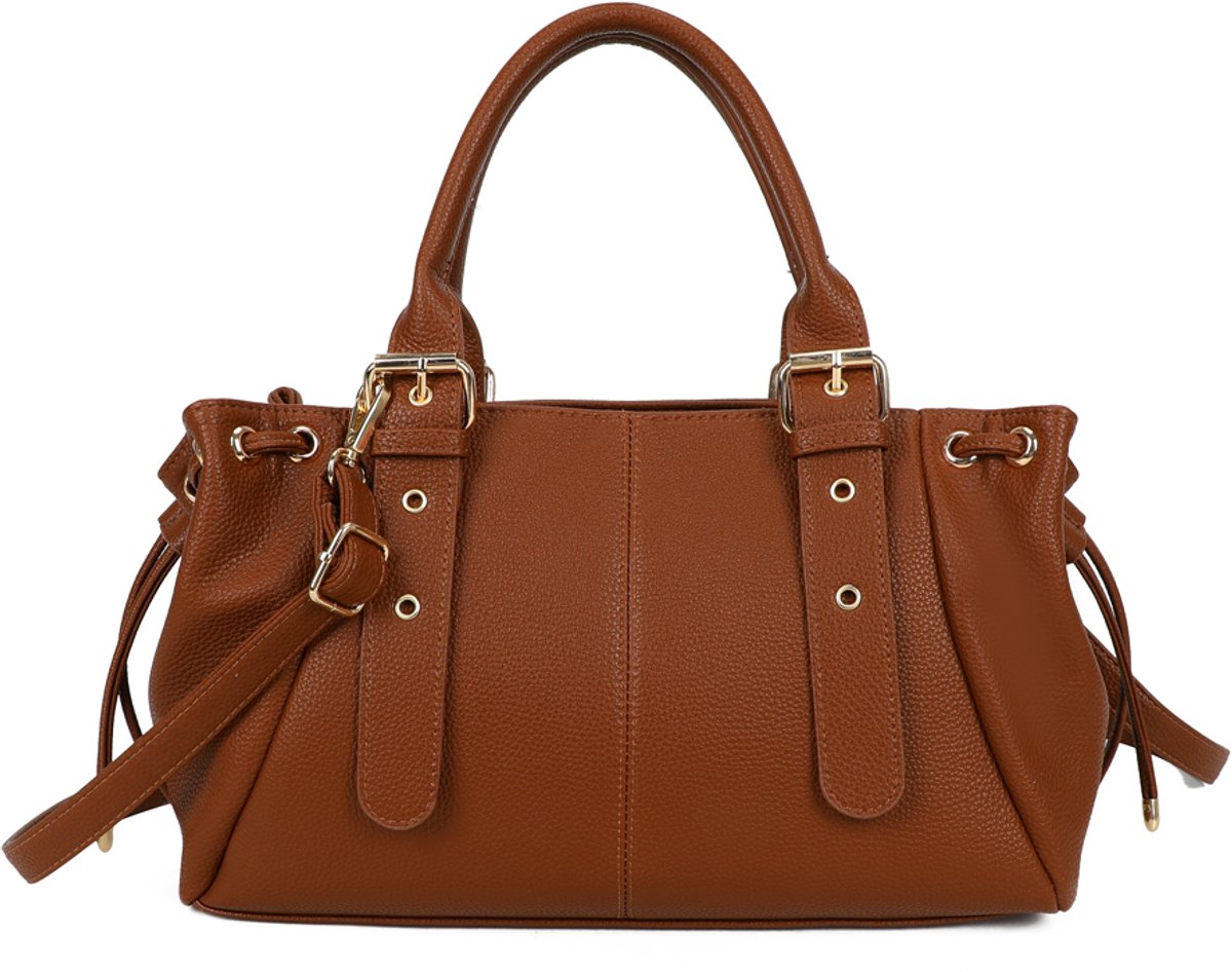 Gallantry® Dames Handtas – Schoudertas – Ruime Tas met Binnenvakken – Bruin
