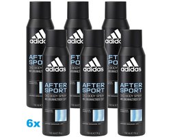 Adidas After Sport Deodorant Spray 6 x 150 ml – 48H Frisse Geur – Body Spray – 6 - 6 stuks
