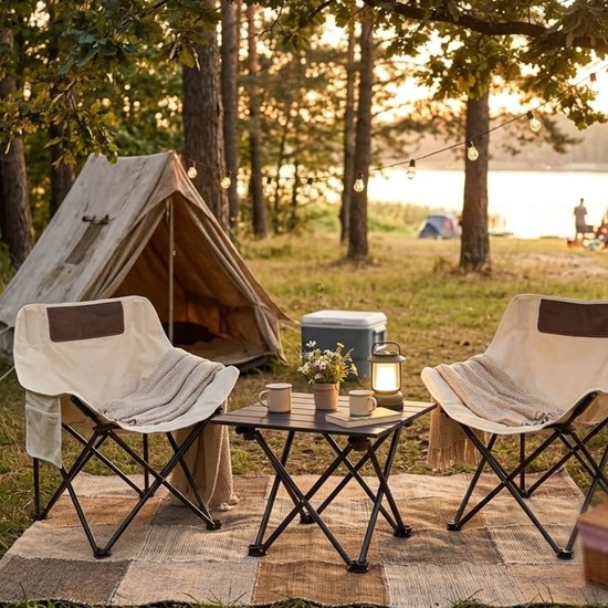 Campingstoelenset 3 delig - 2 Campingstoelenstoelen + Campingtafel - Compact & Opvouwbaar — afbeelding 2