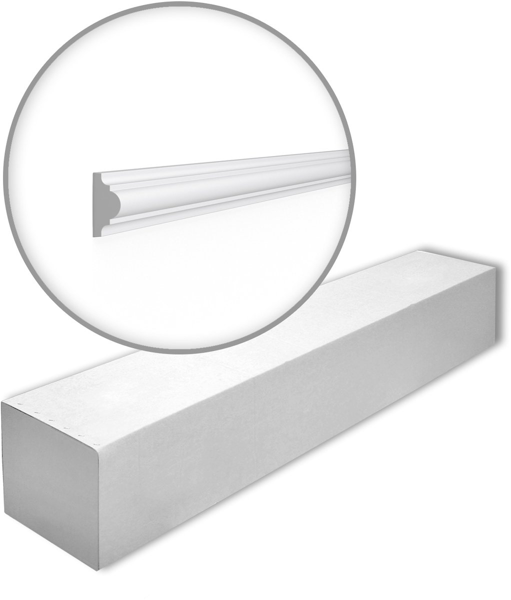 NMC WL1-box WALLSTYL Noel Marquet 1 doos 49 stukken Wandlijst tijdeloos klassieke stijl wit | 98 m