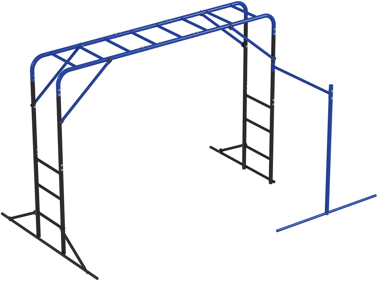 Aiyaplay Kinderen Klimrek-Staal-250L x 190B x 180H cm-Zwart