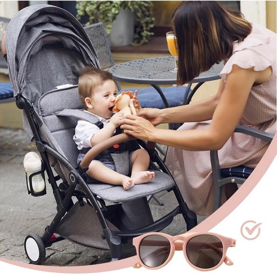 Babyzonnebril voor kinderen - gepolariseerd, UV400 bescherming, verstelbaar en zacht siliconen frame van Merkloos — afbeelding 5