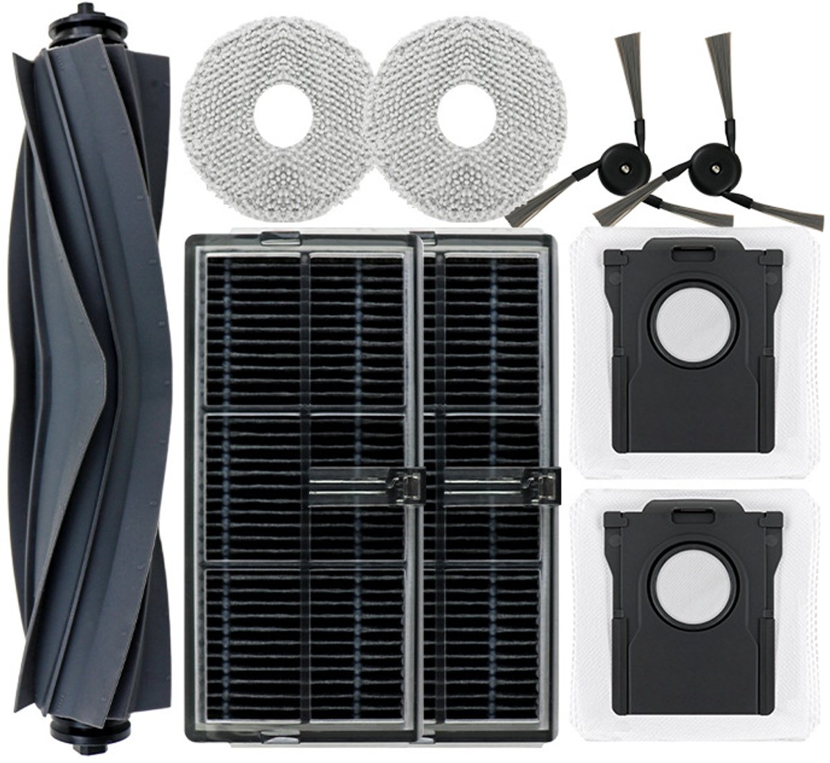 Geschikt voor Dreame X40 PRO/S30 PRO ULTRA robotstofzuiger accessoires - Rolborstel - Zijborstel - Filter - Dweil - 9-delige set
