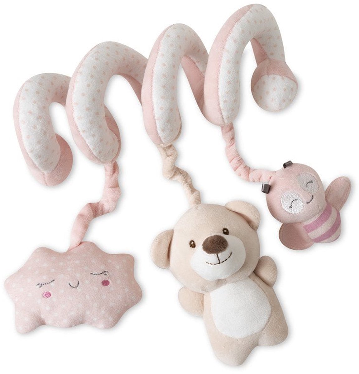 Interbaby Newborn Activiteitenspiraal roze | beertje | vlinder | wolkje |