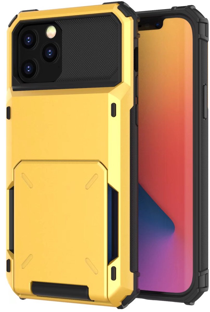 Hoesje geschikt voor Samsung Galaxy S26 - Backcover - Pasjeshouder - Portemonnee - TPU - Geel