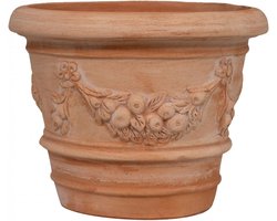 Grote Toscaanse terracotta pot 40x30x40 cm - Binnen en buiten gebruik - Ambachtelijk gemaakt in Italië