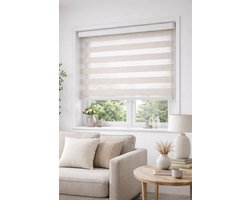 Rolgordijn Madeco Day & Night Duo Rolgordijn – 180 x 250 cm – Pique White – Lichtregulerend – Modern Raamgordijn voor Woonkamer, Slaapkamer