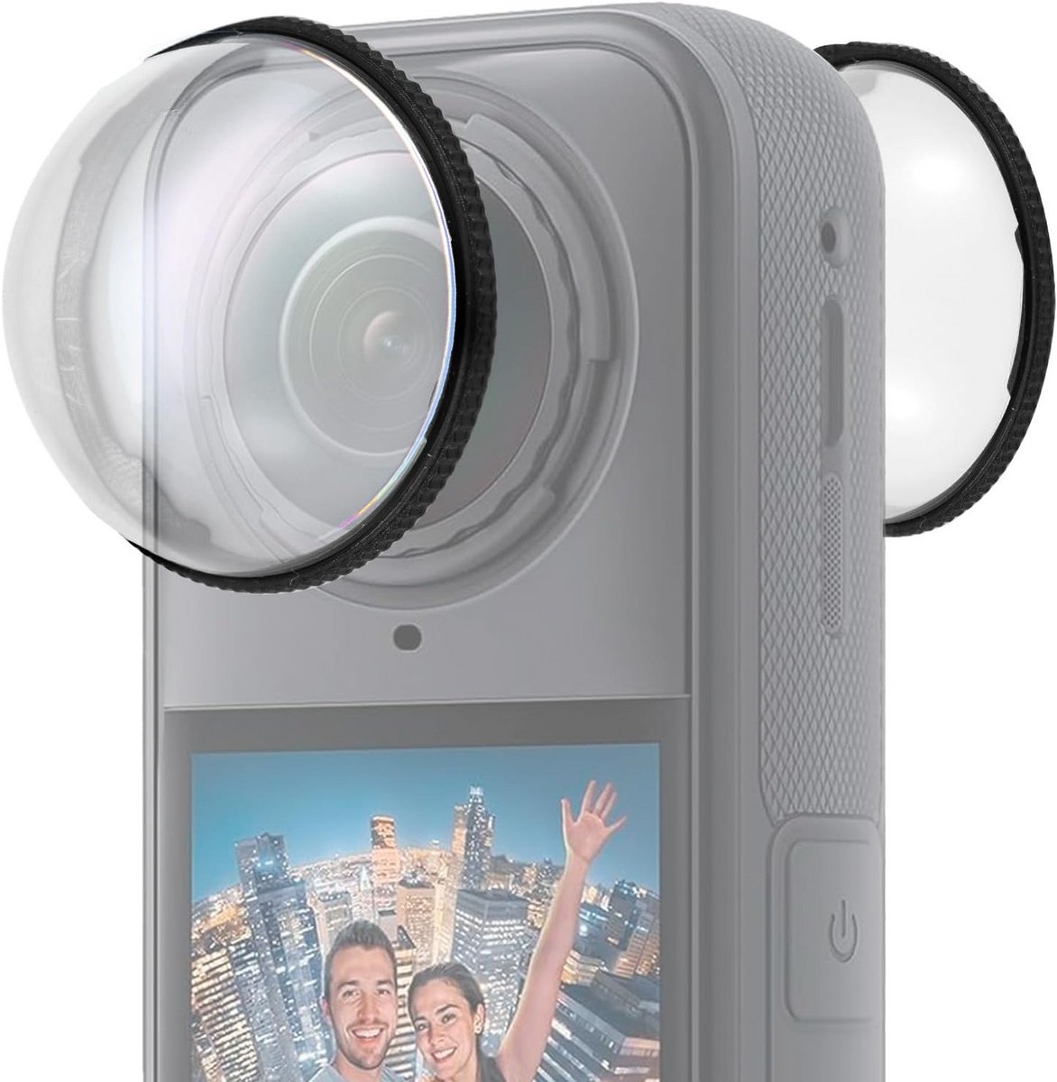 Lensbeschermhoes voor 360-graden camera, Glas HD Lensbeschermer met Stofdoek, Krasvast & Anti-Reflecterend, Twist-Lock-Ontwerp, Accessoires voor 360-graden camera
