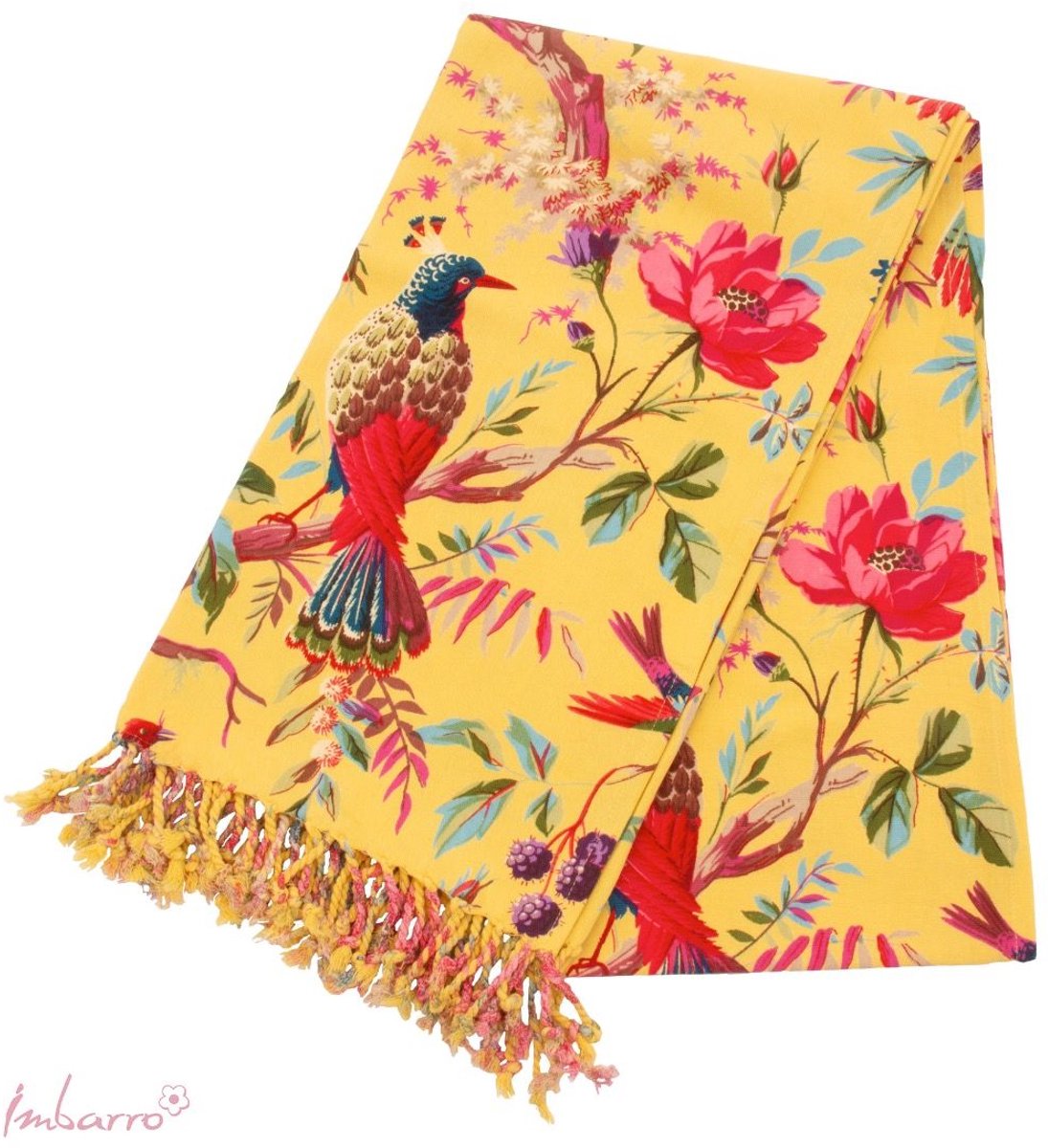 Imbarro Fashion & Home Hammamdoek Paradise Honey – Multifunctionele Katoenen Doek – Geel – 100x200 cm