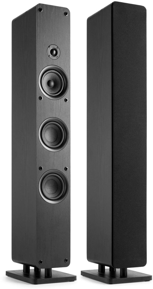 Audizio Arco HiFi set - Stereo set met passieve en actieve speaker - 320W - Zwart