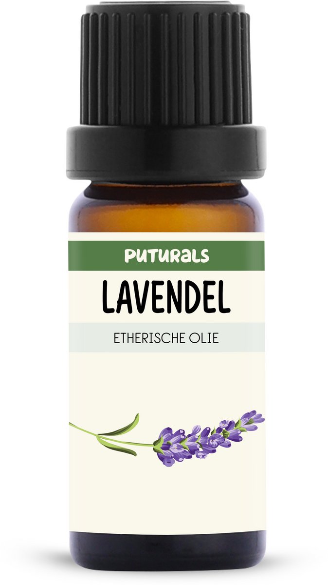 Puturals Lavendel Olie 100% Natuurlijk - 10ml - Puur en Vegan - Lavendel Etherische Olie voor Huid, Haar en Aromatherapie