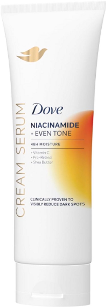 Dove Body Cream Serum Niacinamide + Even Tone 237ml – Tegen Donkere Vlekken, Met Vitamine C, Pro-Retinol & Shea Butter Body Lotion