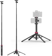H.May Selfie Stick, 4-in-1 stabiele statiefstandaard met vullicht, 43 inch versterkt stabiel telefoonstatief met oplaadbare draadloze afstandsbediening compatibel met iPhone 14 Galaxy GoPro Huawei