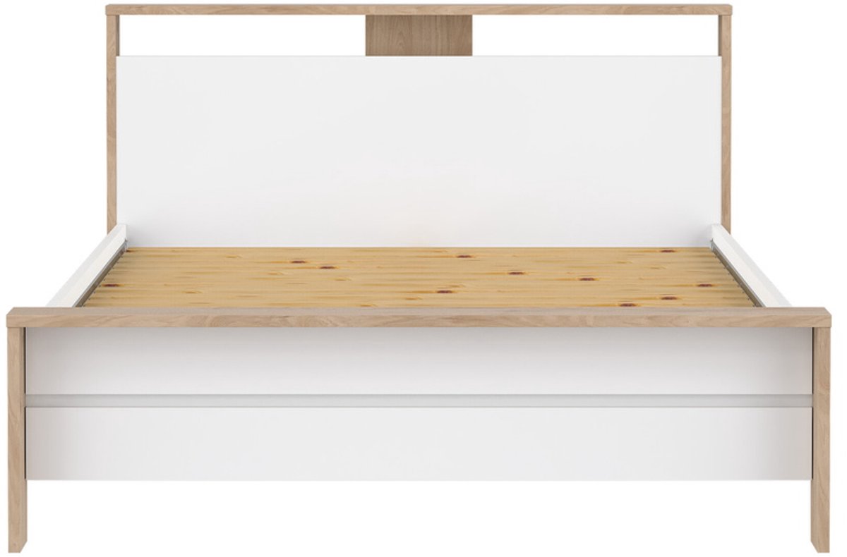 Giga Living Bed Jackson - Wit Hoogglans - 140x200cm