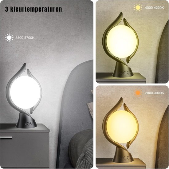 Nexvo® Daglichtlamp LED 10.000 lux - Lichttherapie Lamp - Tabletvorm - Kantelbaar - 6 Helderheid Niveaus en Intelligente Timer - Zwart - 31cm x 9cm x 19cm — afbeelding 4